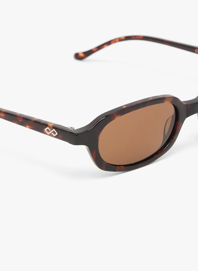 KAREN WAZEN Carolyn Rectangle Sunglasses