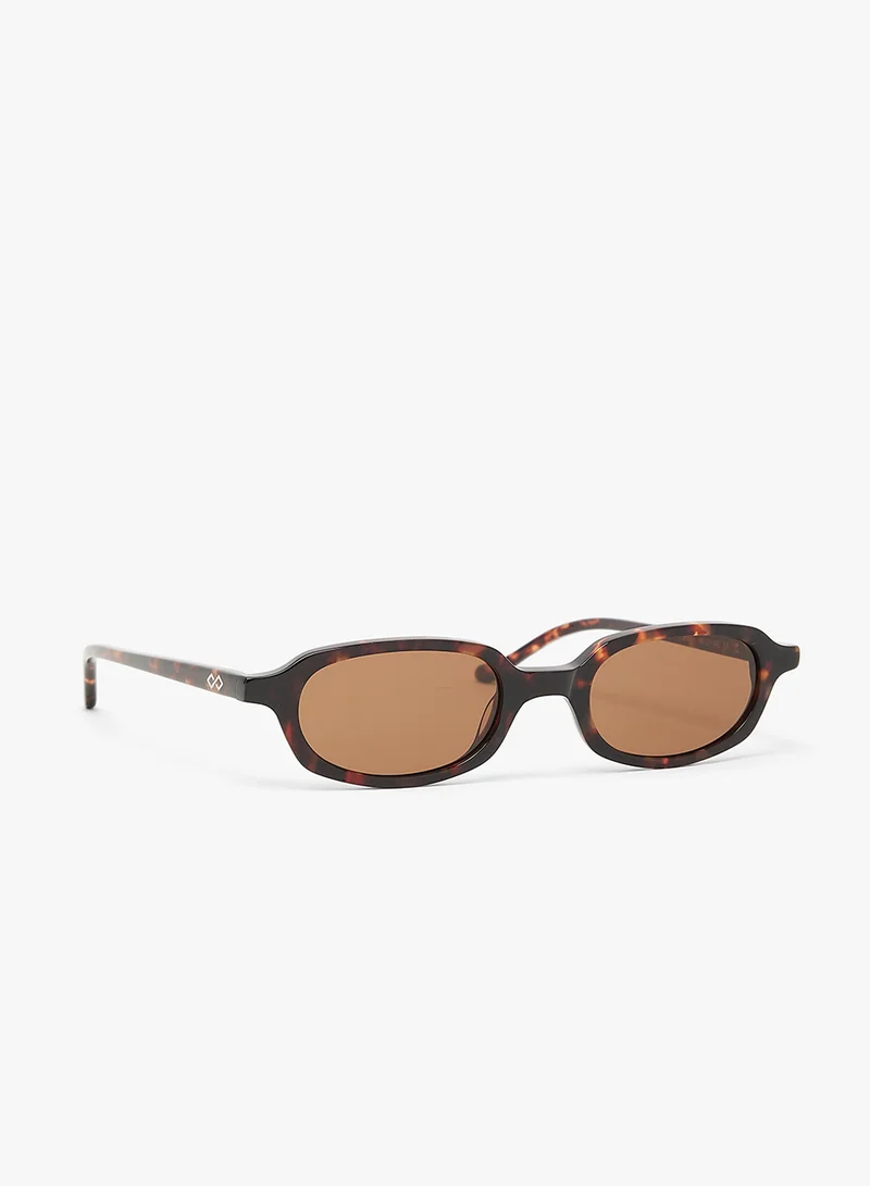 KAREN WAZEN Carolyn Rectangle Sunglasses