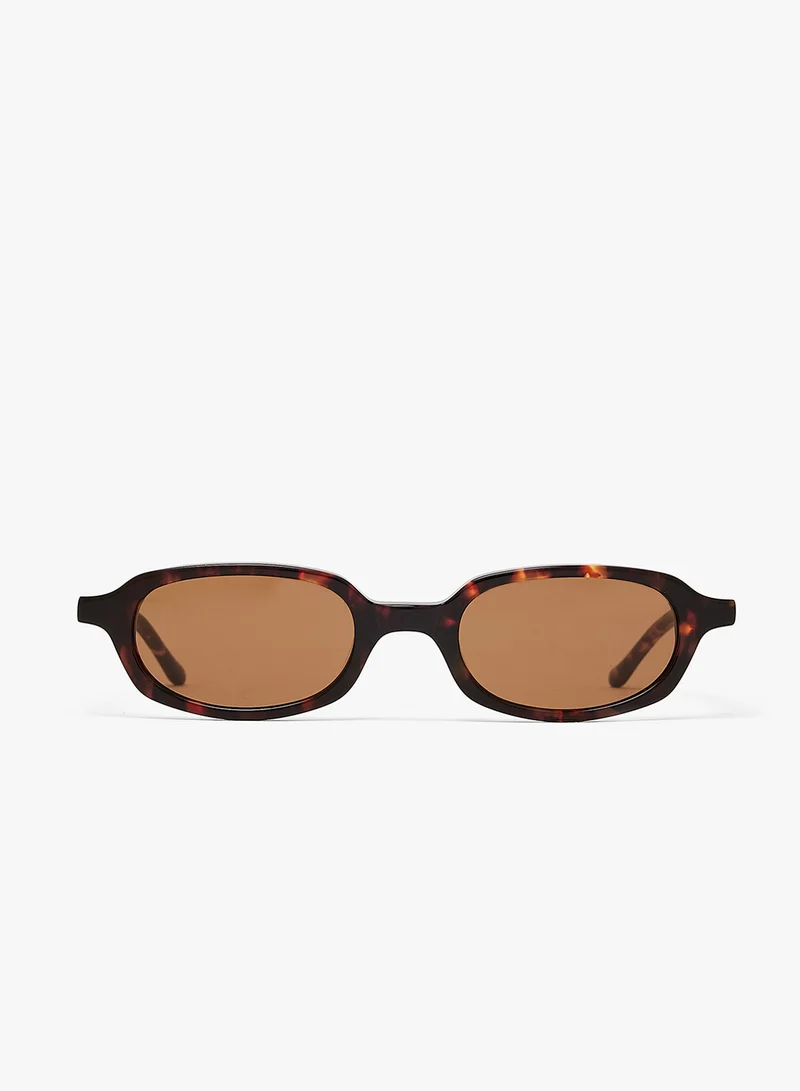 KAREN WAZEN Carolyn Rectangle Sunglasses