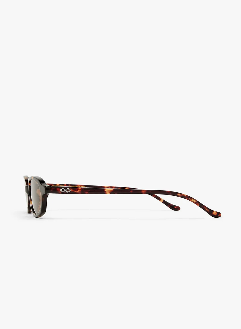 KAREN WAZEN Carolyn Rectangle Sunglasses