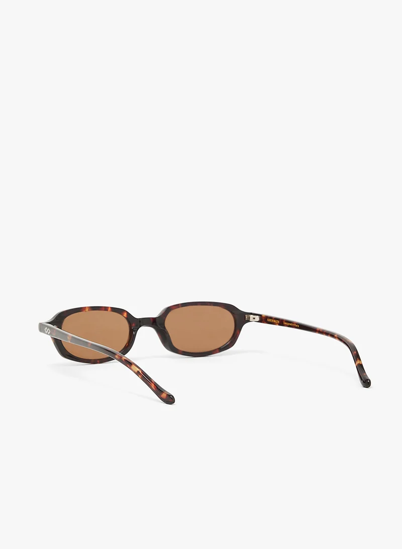 KAREN WAZEN Carolyn Rectangle Sunglasses