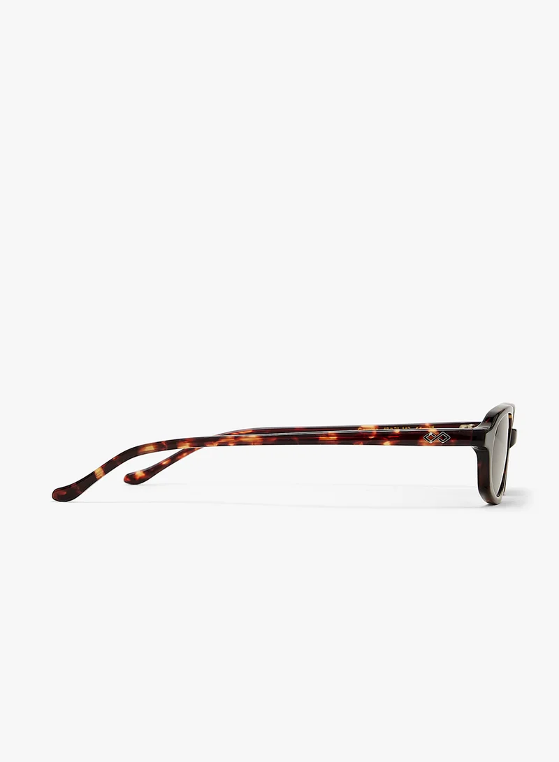 KAREN WAZEN Carolyn Rectangle Sunglasses