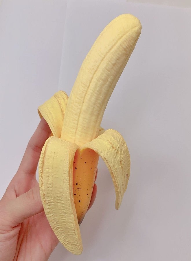 funnysquee Banana Squishies Stress Relief Soft Scented Simulation Bananas Fruit Squeeze Toys Cute Birthday Gift Novelty Toy for Kids (Yellow Banana) - Image 3