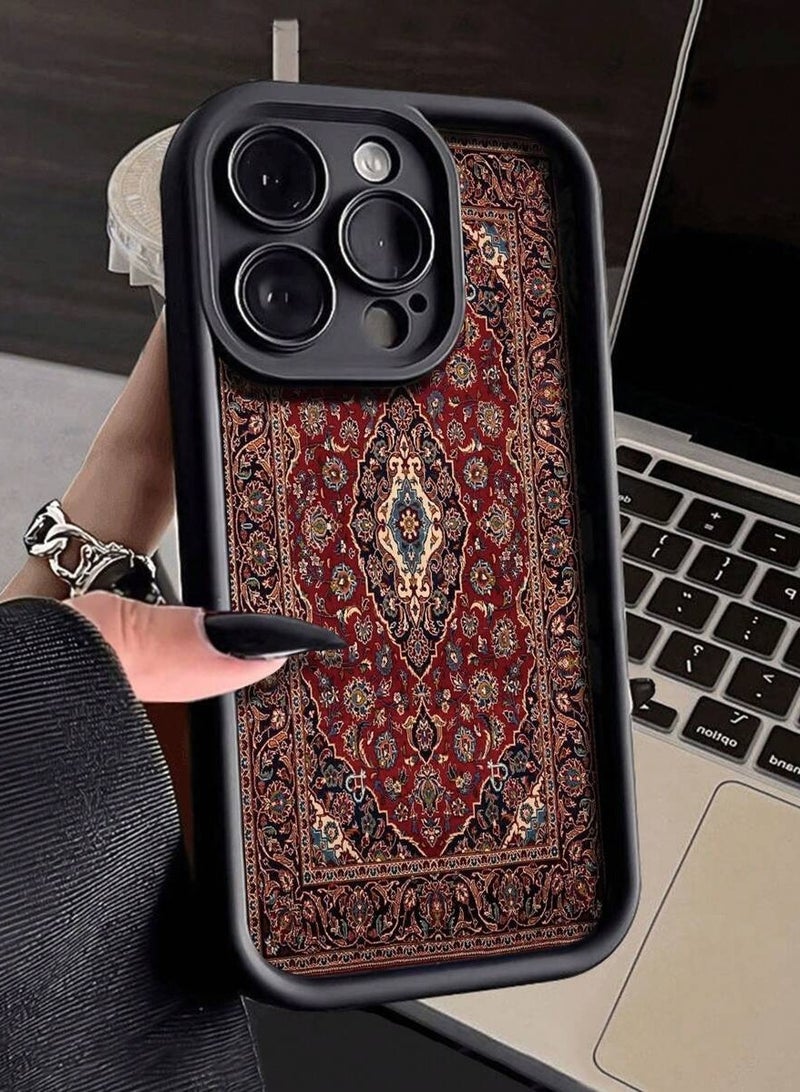 جراب ايفون 16 برو ماكس بتصميم تراثي مزخرف يشبه السجاد – جراب حماية أنيق وفريد - Image 1