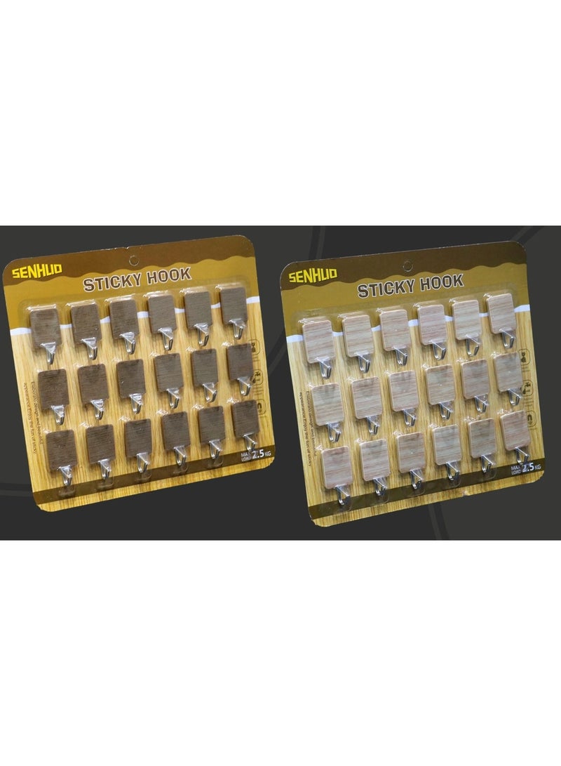 ALSAHAH Wall-mounted adhesive clothes hanger, 2 pieces - Image 1