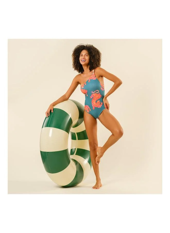 Zsa Zsa Zsu Daphne One-Shoulder Strap Swimsuit 23x21 cm Green.