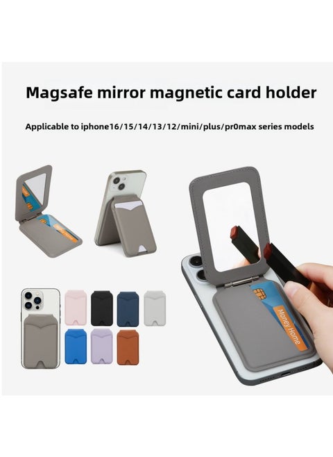 Suitable For Apple IPhone16 Series Rotating Shaft Mirror Magnetic Card Package MagSafe Folding Mirror N52 Strong Magnetic-Specifications:Klein Blue
