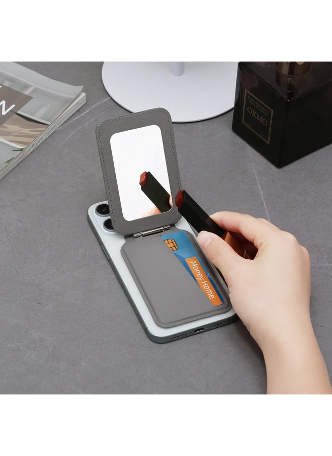 Suitable For Apple IPhone16 Series Rotating Shaft Mirror Magnetic Card Package MagSafe Folding Mirror N52 Strong Magnetic-Specifications:Klein Blue