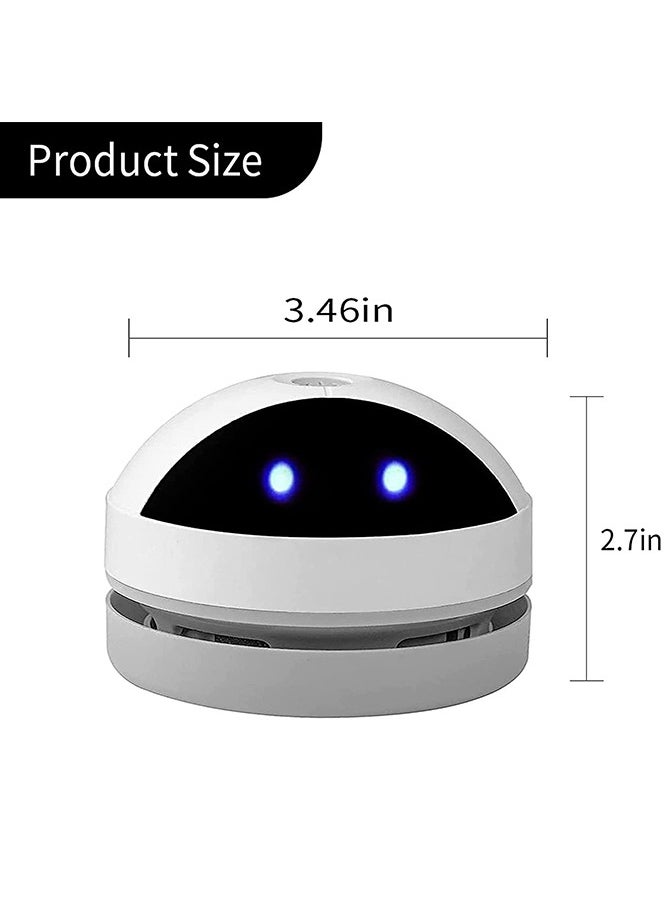 Mini Desktop Cleaner with Robot Shape, 1200mAh Portable Small USB Vacuum Cleaner, Quiet Pick Pp Tiny Items, Great for Home, Office, Kitchen, Piano, Keyboard - pzsku/Z66DE1A7389713A7185FEZ/45/_/1698829692/1fd7c8ec-e4d0-46d9-bfeb-103fa02195bd