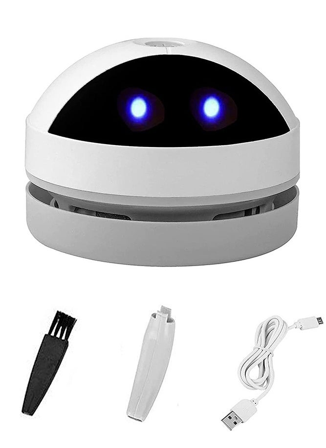 Mini Desktop Cleaner with Robot Shape, 1200mAh Portable Small USB Vacuum Cleaner, Quiet Pick Pp Tiny Items, Great for Home, Office, Kitchen, Piano, Keyboard - pzsku/Z66DE1A7389713A7185FEZ/45/_/1698829692/947496b4-6dff-4110-b056-3e47251740b4