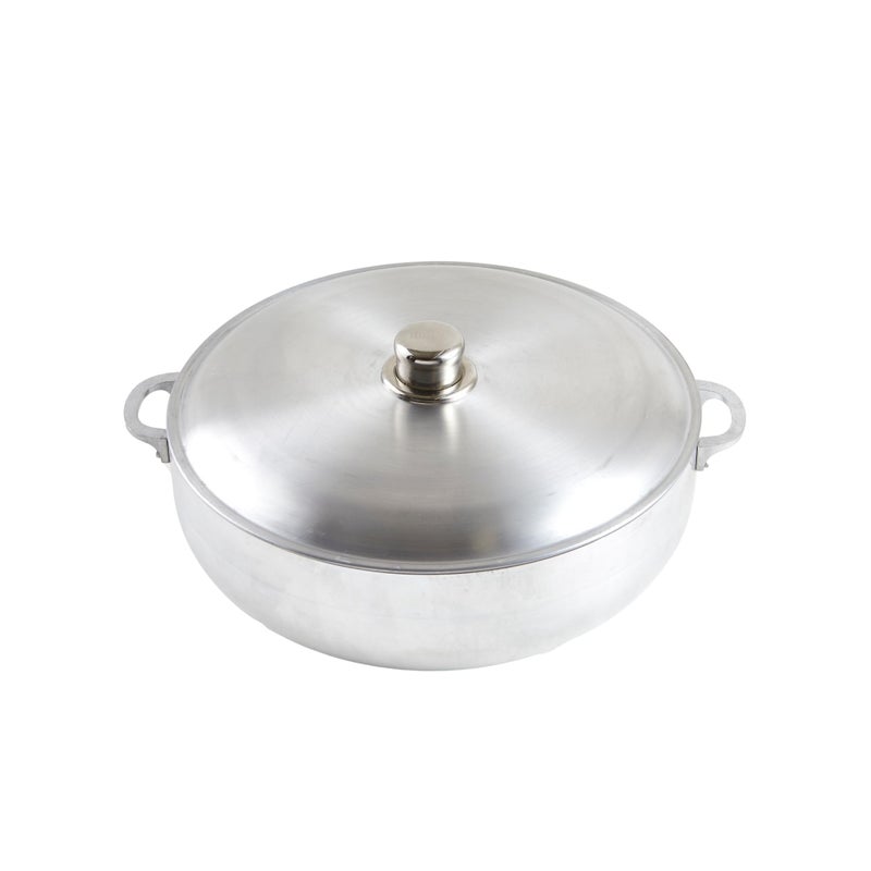 IMUSA Traditional Polished Aluminum Caldero Dutch Oven with Lid 69 Quarts Polished Aluminium - Image 2