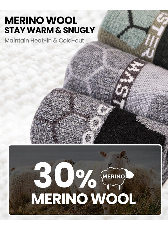 OutdoorMaster - OutdoorMaster Merino Wool Ski Socks, 2-Pack Over The Calf Non-Slip Cuff Winter Compression Thermal Socks for Men & Women - Image 1