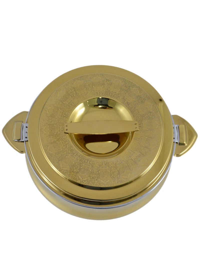 Homemaker Riyadh Hotpot 5000ml Capacity - Unique Locking Lid - High Quality Stainless Steel - Gold Etching - Image 3