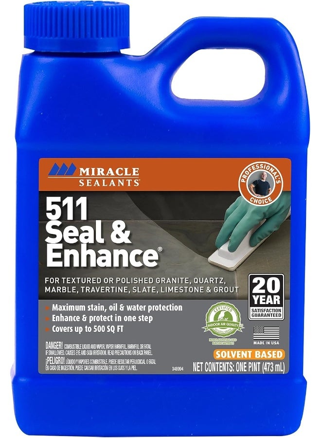 Miracle Sealants SEENPT6 511 Seal & Enhance Color & Gloss Enhancers, Pint, Clear  - Image 1