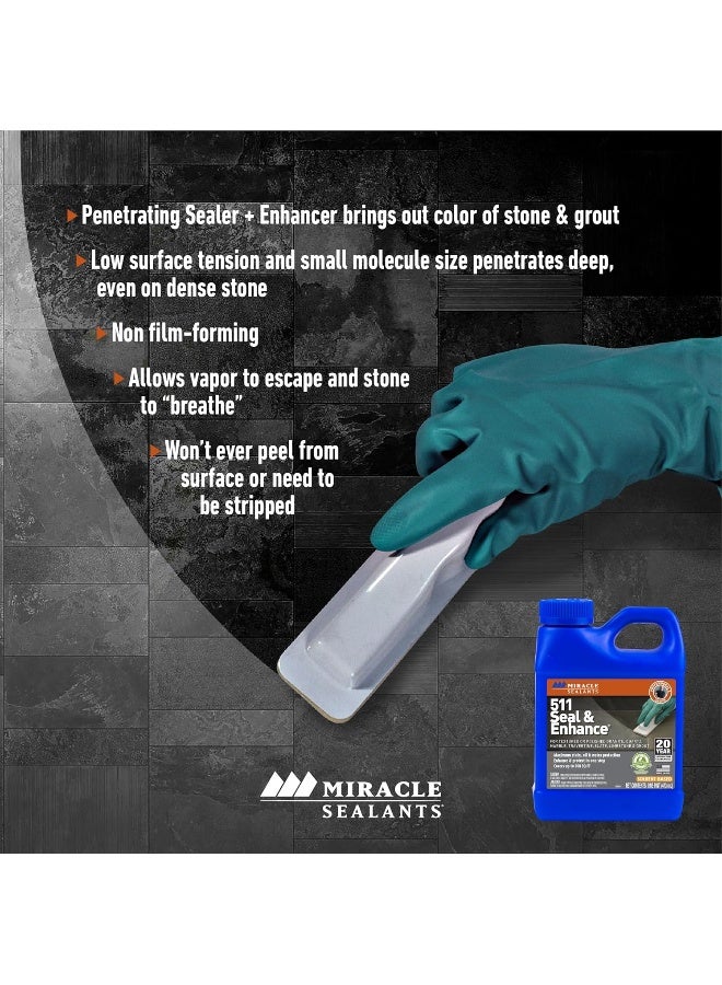 Miracle Sealants SEENPT6 511 Seal & Enhance Color & Gloss Enhancers, Pint, Clear  - Image 4