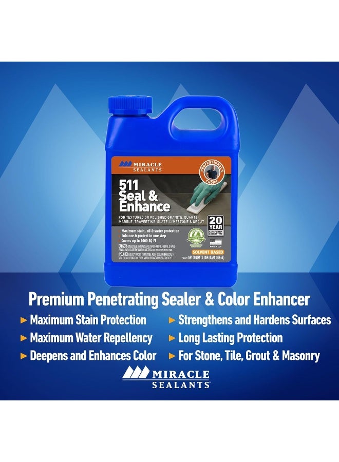 Miracle Sealants SEENPT6 511 Seal & Enhance Color & Gloss Enhancers, Pint, Clear  - Image 2