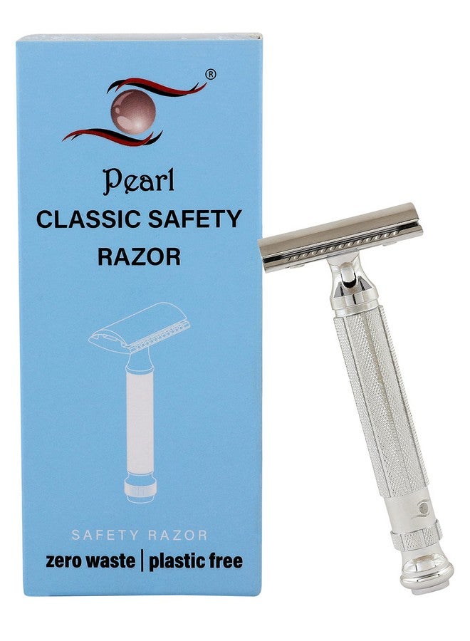 PEARL Men Shaving Double Edge Safety Razor L-55 ( Close Comb,Chrome) - Image 1