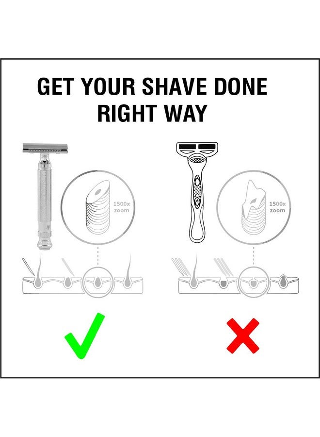 PEARL Men Shaving Double Edge Safety Razor L-55 ( Close Comb,Chrome) - Image 2