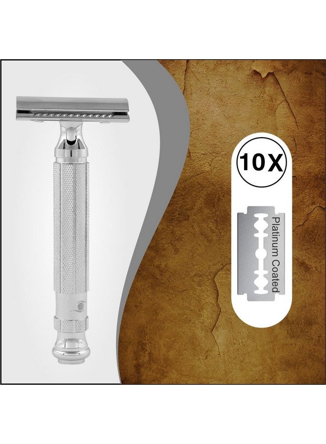 PEARL Men Shaving Double Edge Safety Razor L-55 ( Close Comb,Chrome) - Image 3