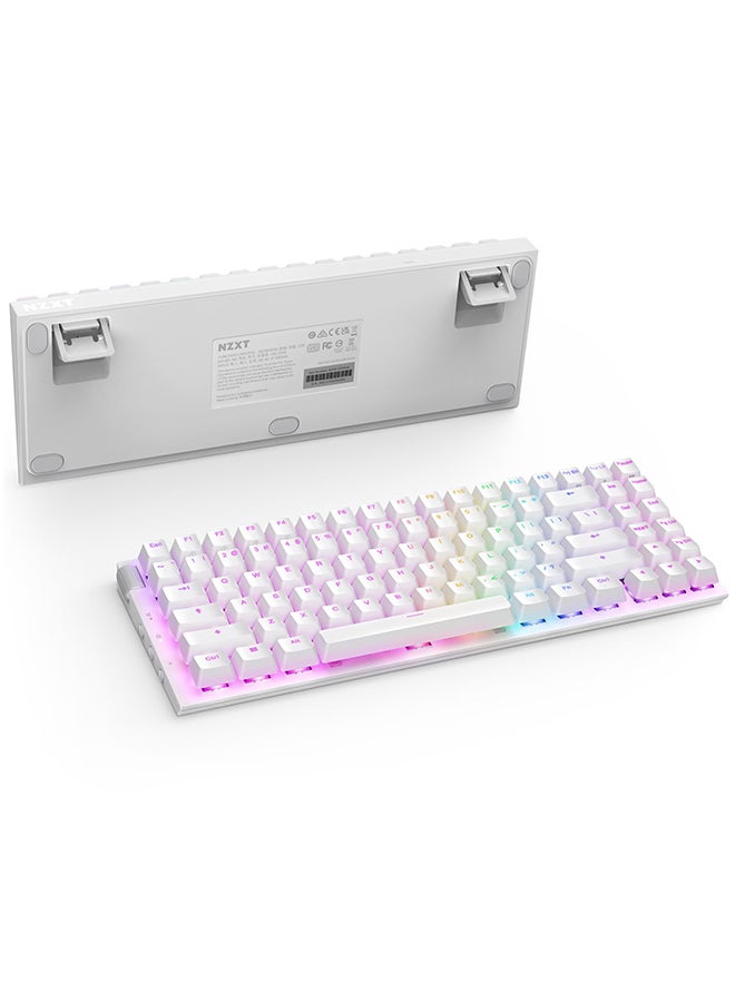NZXT Function 2 Mini TKL Compact Tenkeyless Optical Gaming Keyboard - White - Image 4