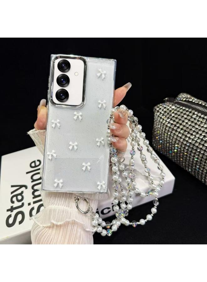 erorex Case For Samsung Galaxy S24 FE 5G Little Fresh Bow Neck Chain TPU Phone Case - Image 1