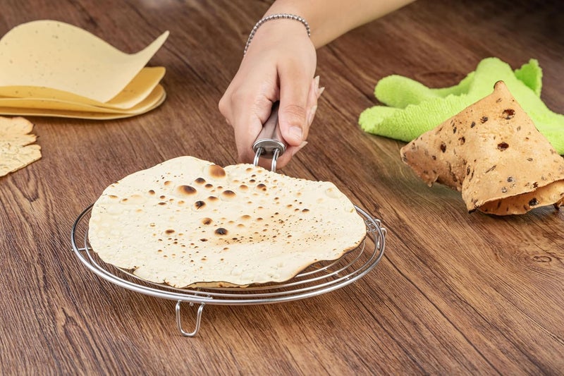 BUYBUDDY Stainless Steel Roti Roaster Jali Steel Roaster Papad Roaster Tandoors Grills Chapati Toast Grill  - Image 2