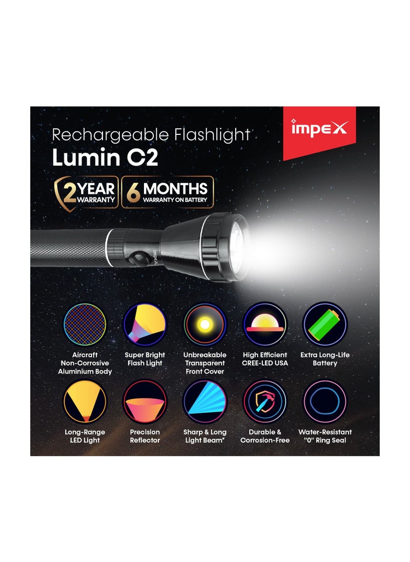 Impex - Impex LUMIN C2 Rechargeable LED Flashlight - Image 1