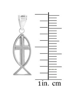 925 Sterling Silver Christian Cross Charm Ichthus Fish Pendant - pzsku/Z66DE6E00781CEB777BECZ/45/_/1735816953/dc0d28b6-7918-4d89-b27c-ff17baf70158