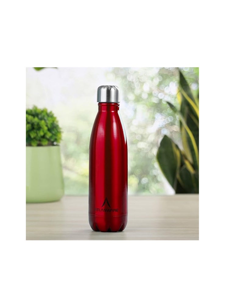 Atlasware Atlasware Stainless Steel Hot & Cold Vacuum Bottle (750 ml)-RED  - Image 1