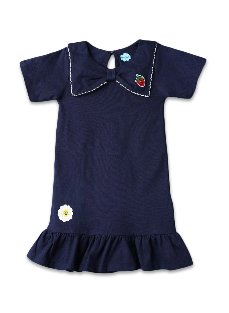 Nautinati Girls’ Cotton Dress | Half-sleeve Frock for Girls | 4 to 8 Years