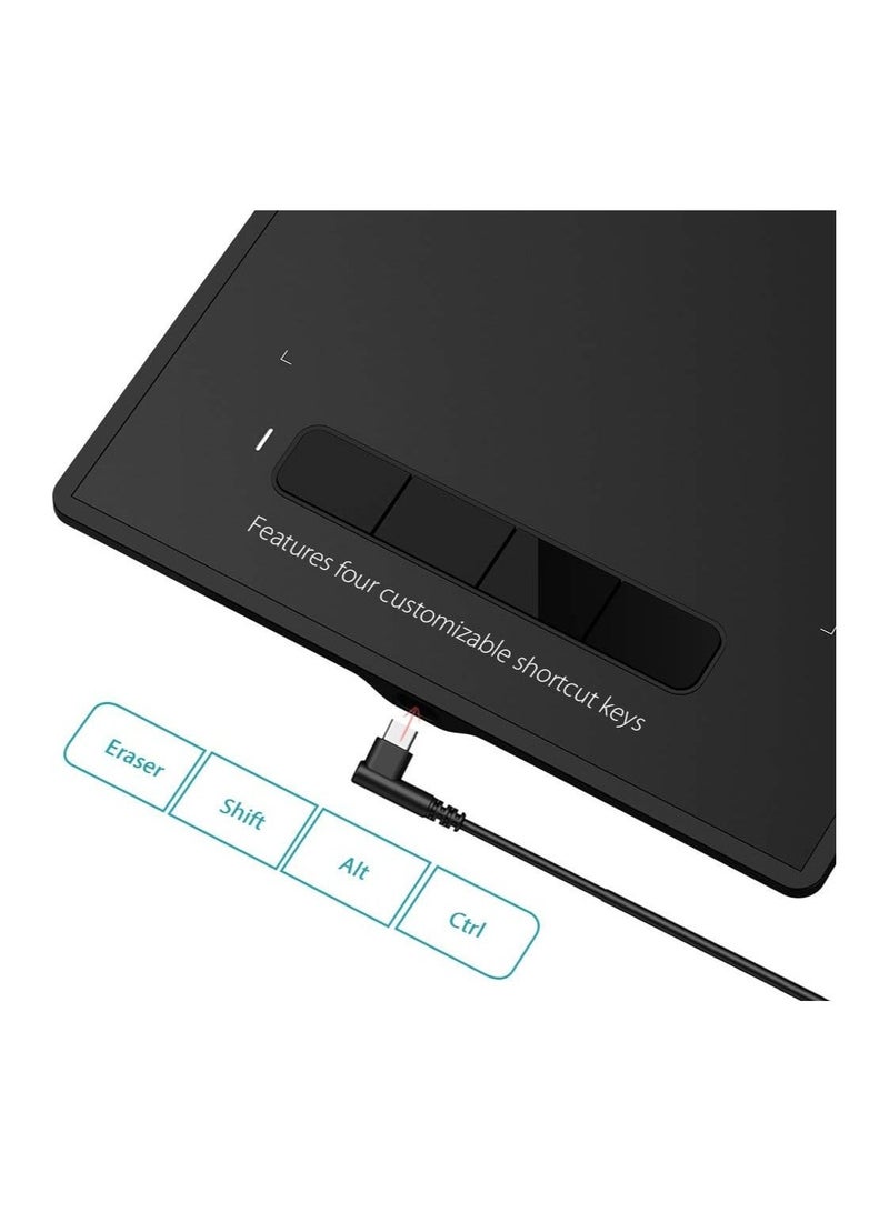 XP-PEN G960S Plus Graphics Tablet, 9×6" Drawing Pad with 8192 Pressure Levels, Digital Eraser & 60° Tilt Support for Art & Design - Image 3