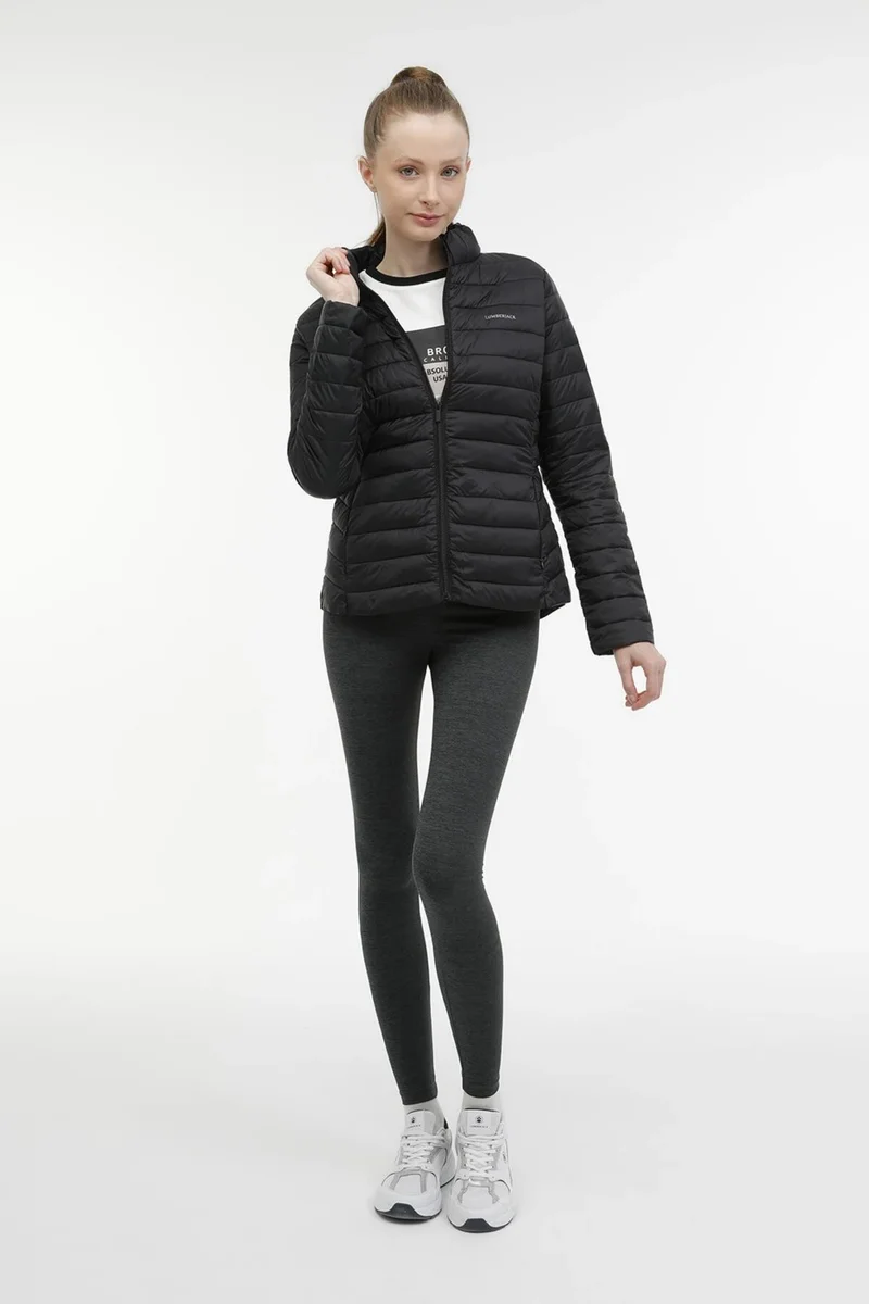 لامبرجاك Quilted Slim Fit Stand Collar Puffer Jacket Women's Jacket 1SN28 4pr