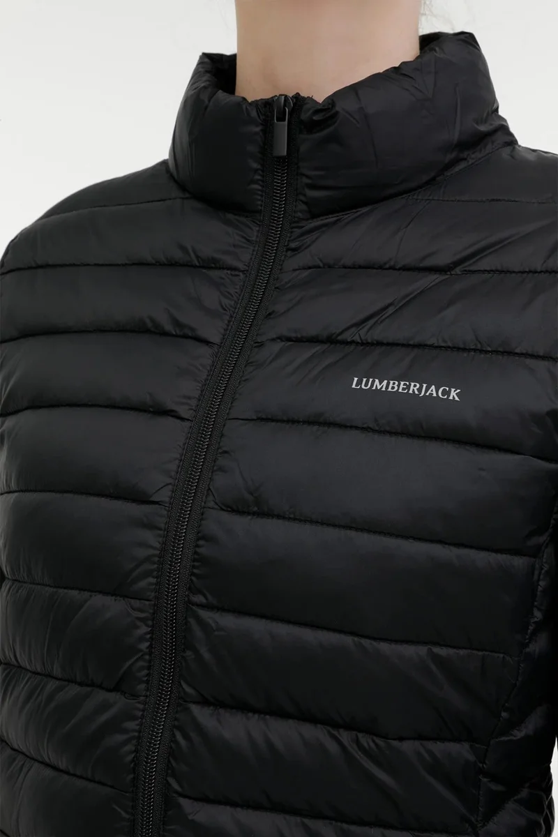 لامبرجاك Quilted Slim Fit Stand Collar Puffer Jacket Women's Jacket 1SN28 4pr