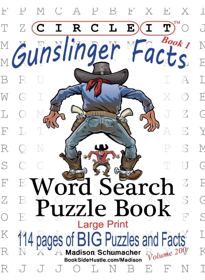 Circle It, Gunslinger Facts, Book 1, Word Search, Puzzle Book  - Image 1