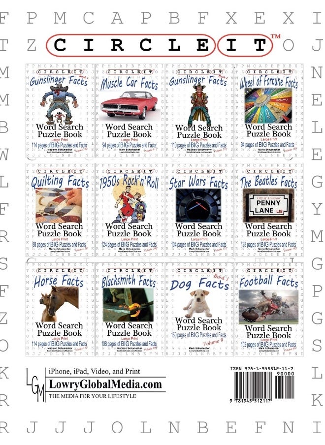 Circle It, Gunslinger Facts, Book 1, Word Search, Puzzle Book  - Image 2