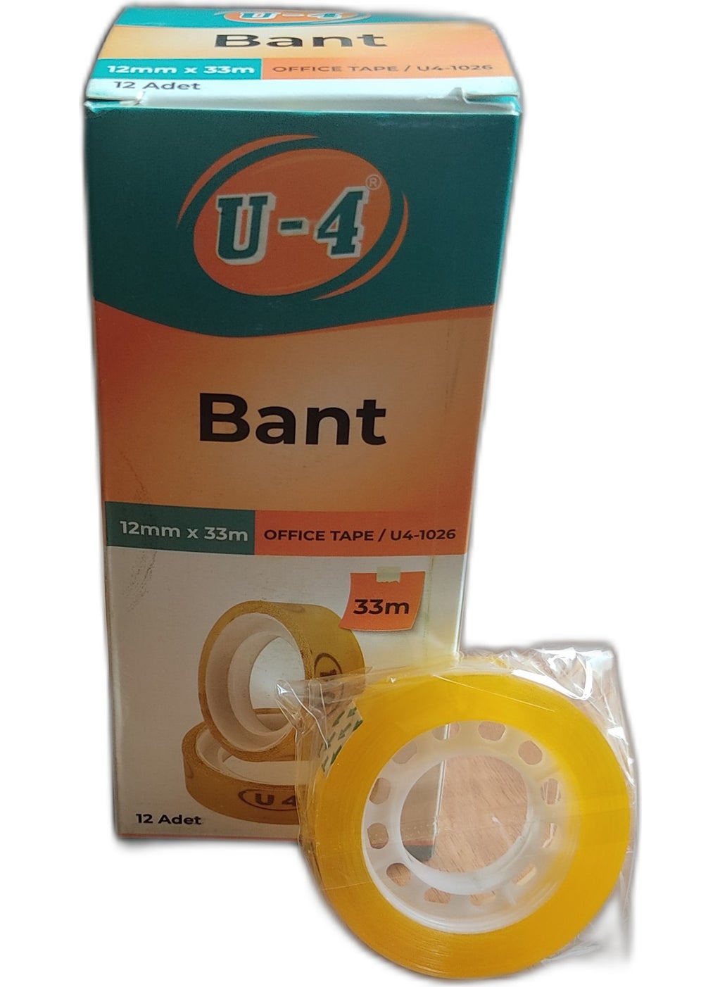 U-4 Office Tape 12 mm x 33 m Pack of 12  - Image 2