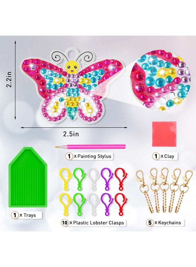 FFNIU Diamond Art for Kids, 15 Pack Diamond Art Painting Keychains, DIY Gem 5D Painting Arts and Crafts for Boys Girls Ages 6-8-12 (Garden Animals) - Image 4