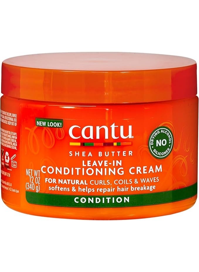 CANTO Cantu Shea Butter for Natural Hair Leave in Conditioning Cream, 340 g - Image 1