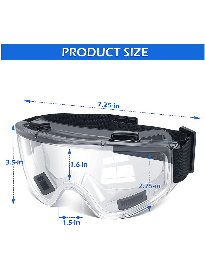 6 Pack Safety Goggles Ansi Z87.1 Glasses Anti-Fog Protective Safety Glasses Lab Gogglesstylish Safety Glasses Clear Anti-Fog Anti-Scratch Protective Glasses For Men And Women - Image 2