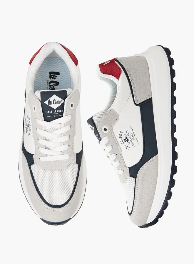 Men's Panelled Lace-Up Sneakers