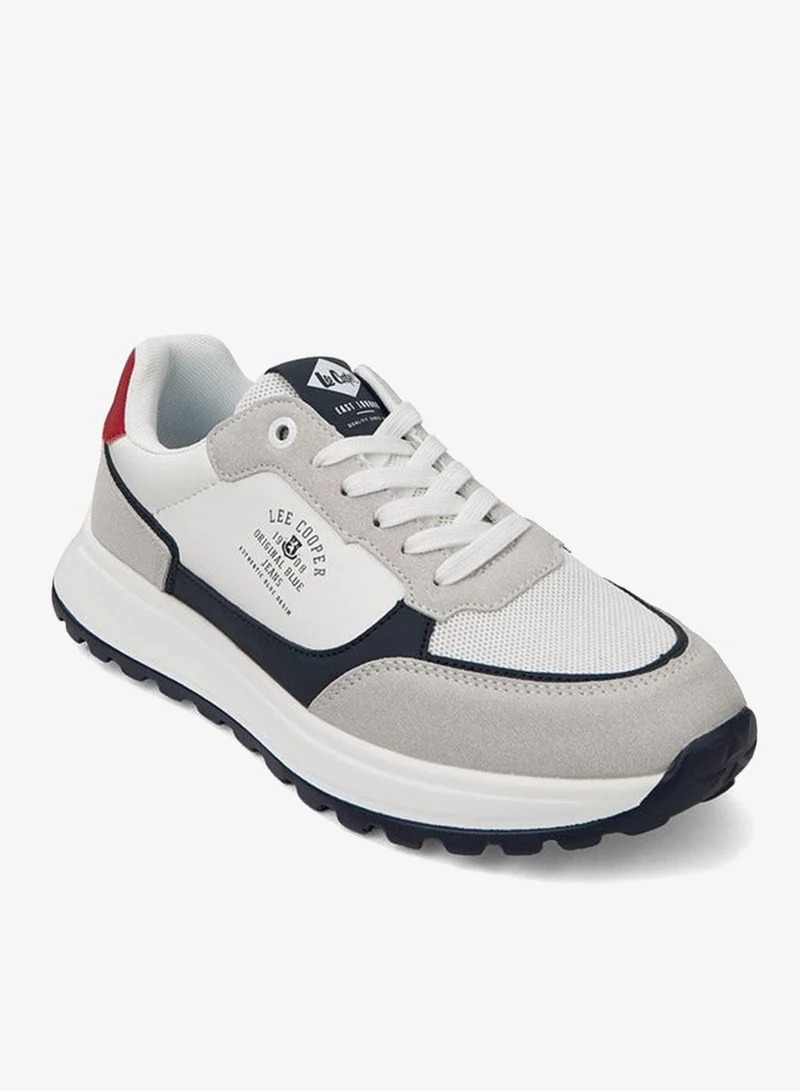 Men's Panelled Lace-Up Sneakers