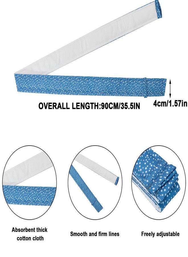 Bcautay 2 Pcs Baking Strips Cake Pan Dampen Strips Absorbent Thick Cotton Cake Strips for Kitchen Bakery Restaurant (Blue) - Image 2