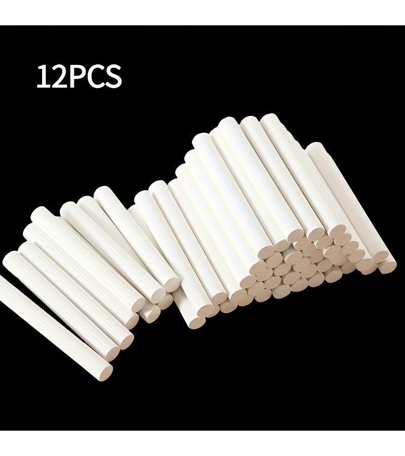 1 Box Twelve White Chalk for Blackboard Whiteboard Greenboard Writing Drawing Teacher Art - Image 1