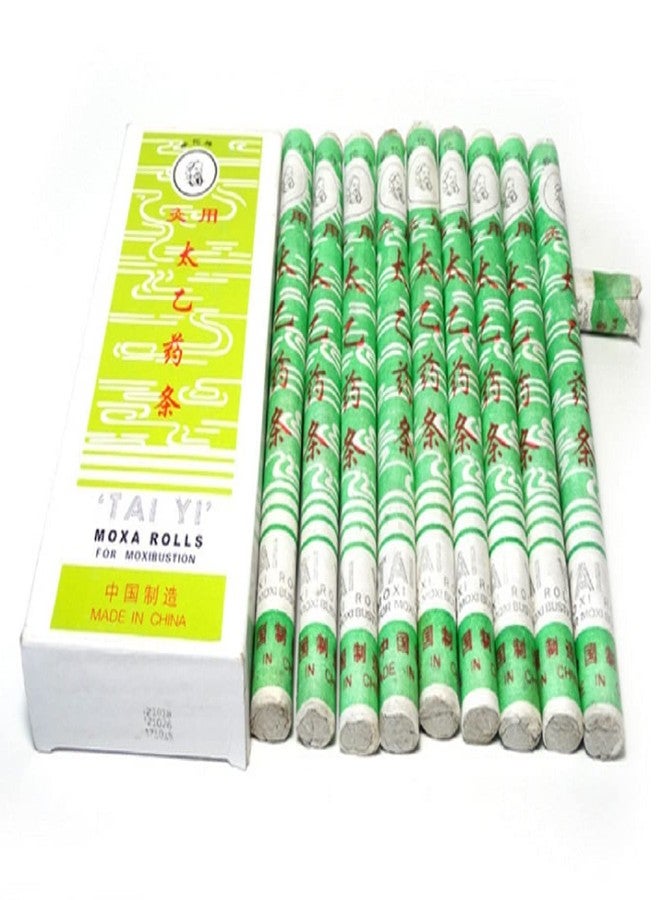 EKIN Moxa Stick Moxa Rolls for Moxibustion (Set of 10 pcs) Box Acupuncture - Image 2