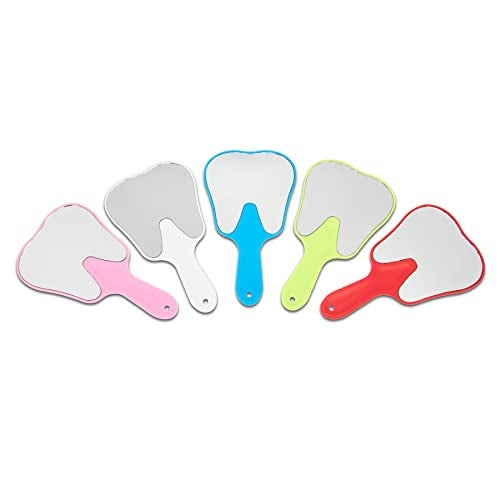 Practicon Tooth Shaped Hand Mirror, Assorted Colors, 5 Pack - Image 5