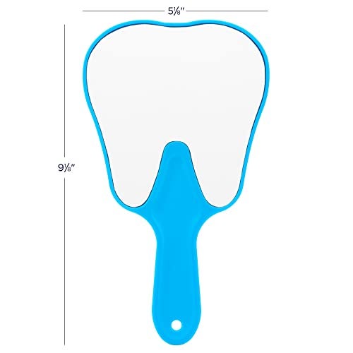 Practicon Tooth Shaped Hand Mirror, Assorted Colors, 5 Pack - Image 2