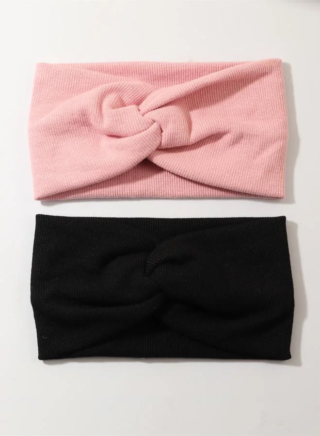 تايك تو مجموعة من 2 ربطة رأس سادة