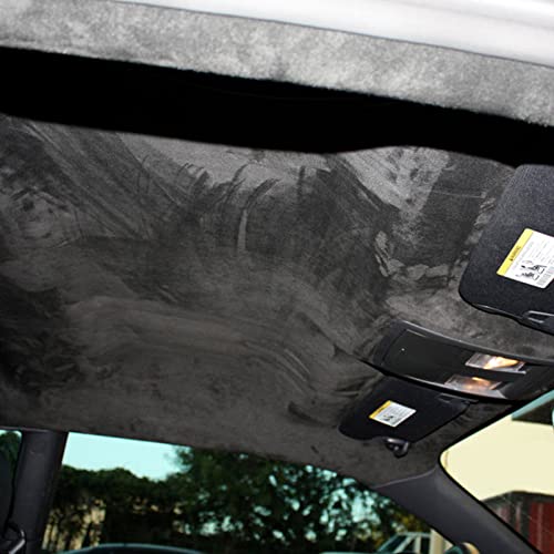 4Bang Suede Headliner Fabric Without Foam Backing,Double-Sided Faxu Suede Headliner for Car,Truck,SUV,RV,Auto Interi,Headliner Material-Black (Black, 36inchx65inch) - Image 4