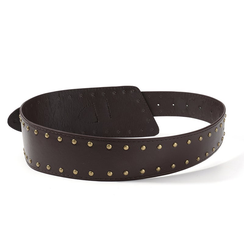 Punk Retro Wide Belt with Metal Rivets - Fashion Trendy Suede Waist Belt for Women - Image 3
