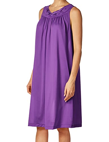 Shadowline Women's Plus-Size Petals 40 Inch Sleeveless Waltz Gown, Purple, 3X - Image 3